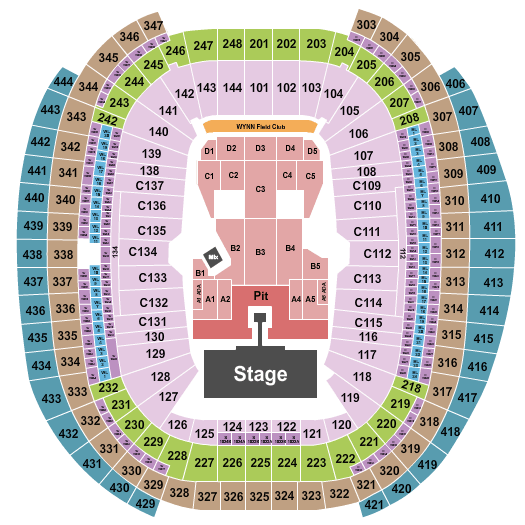 Allegiant Stadium Foo Fighters Seating Chart